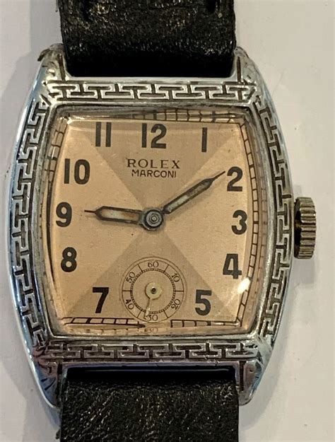 square rolex marconi mens wristwatch|Rolex marconi watch history.